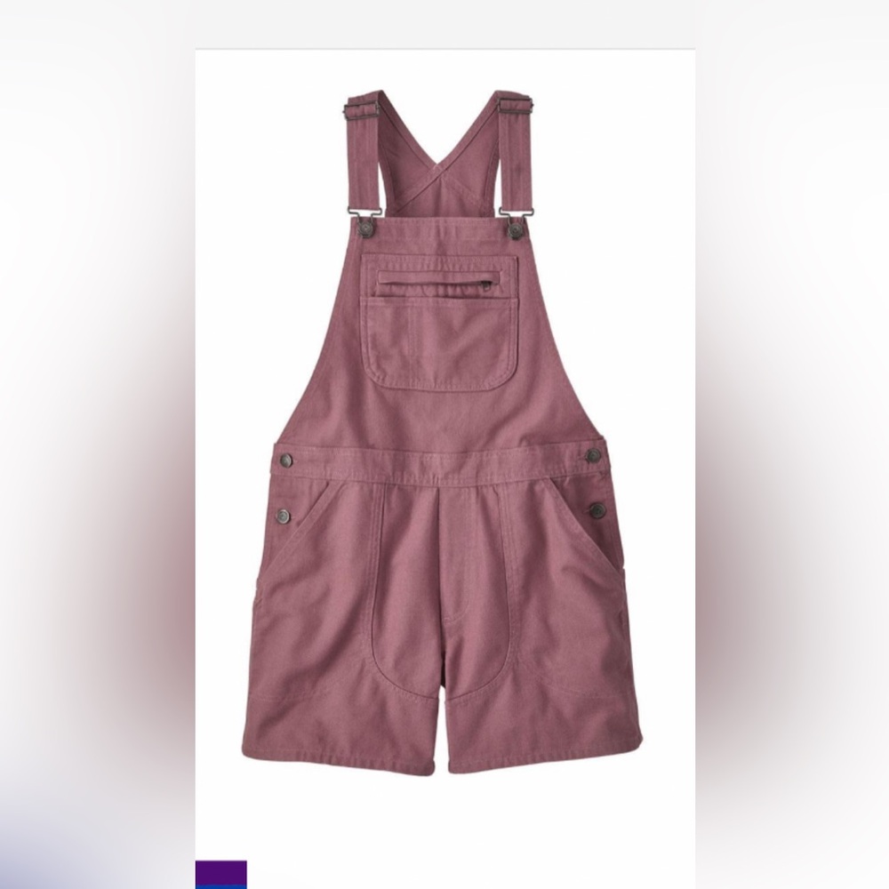 Patagonia Organic Cotton Shortalls in Mauve XS